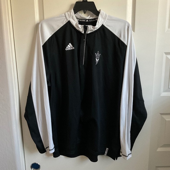 Men’s Adidas/ASU Quarter Zip Pullover - Black/White - Size 2X - Picture 1 of 7